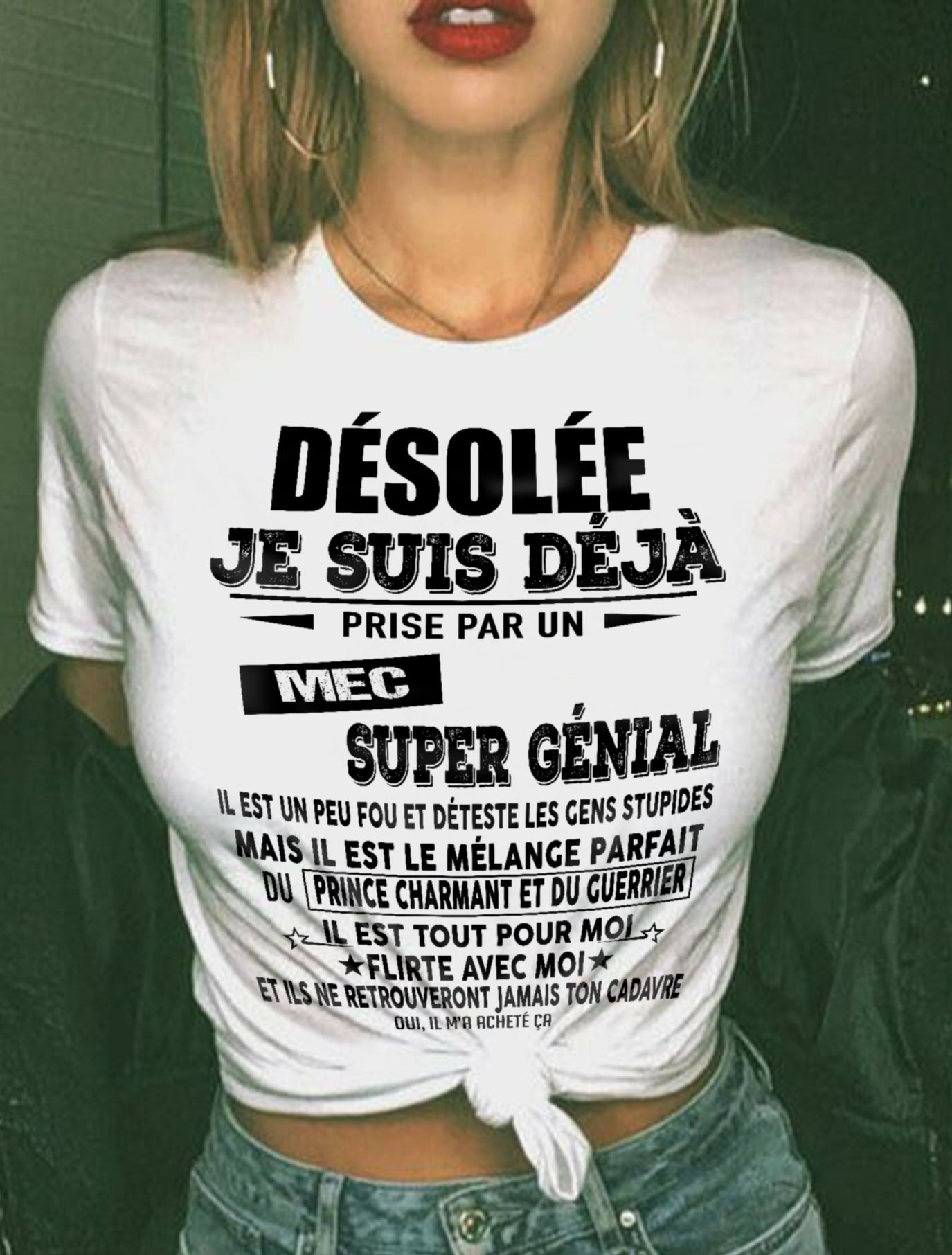 UN T-SHIRT MAGNIFIQUE POUR VOTRE FEMME - CADEAU DE LA PART DE SON MARI - frEBIL00 (SKUUP-04)