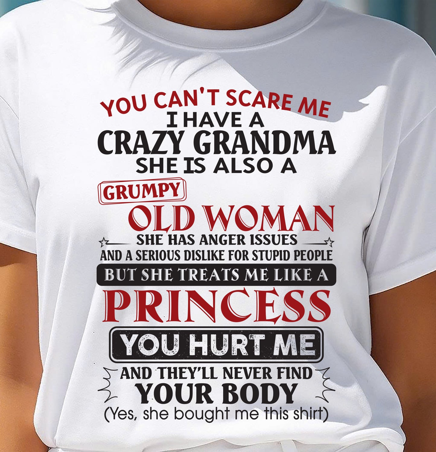 You Can't Scare Me - Gift For Grandson And Granddaughter From Grandma - DONN00 (SKU10-76-00)