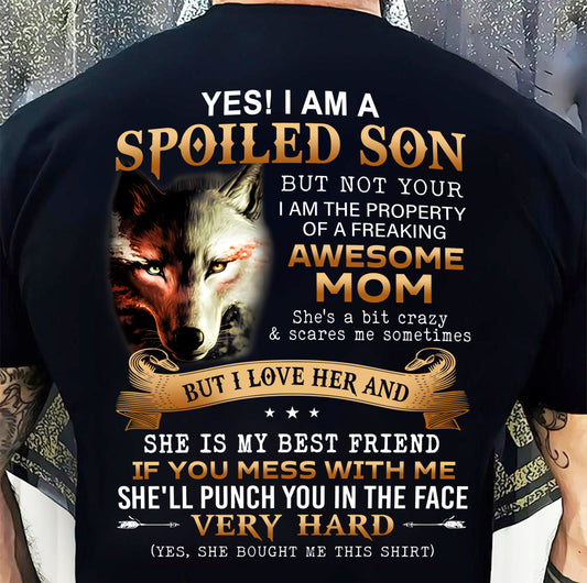 Lucky Son of Awesome Mom - Perfect Gift for Son From Mom - ebil00 (SKU10-128-00)