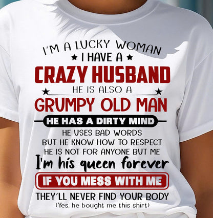 TO MY WIFE - I'M A LUCKY WOMAN - GIFT FROM HUSBAND - EBIL00 (SKU12-282-00)