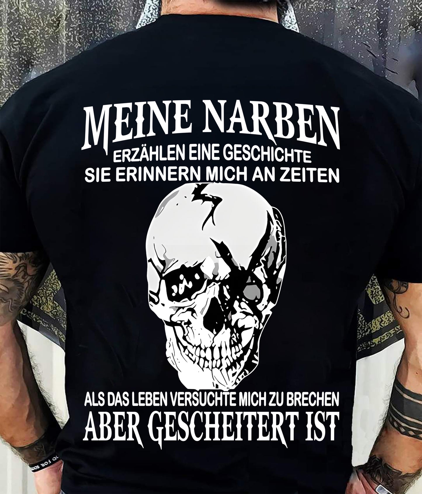 MEINE NARBEN ERZÄHLEN EINE GESCHICHTE - T-SHIRT FÜR HERREN - DONN01 (SKU2605-421-00)