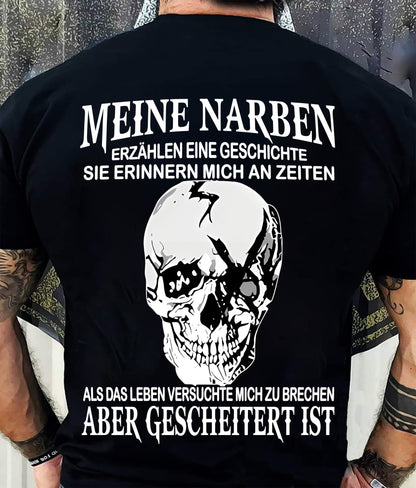 MEINE NARBEN ERZÄHLEN EINE GESCHICHTE - T-SHIRT FÜR HERREN - DONN01 (SKU2605-421-00)