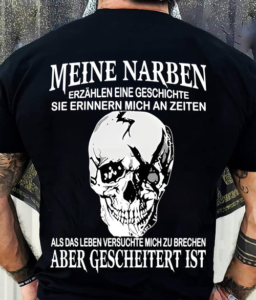 MEINE NARBEN ERZÄHLEN EINE GESCHICHTE - T-SHIRT FÜR HERREN - DONN01 (SKU2605-421-00)