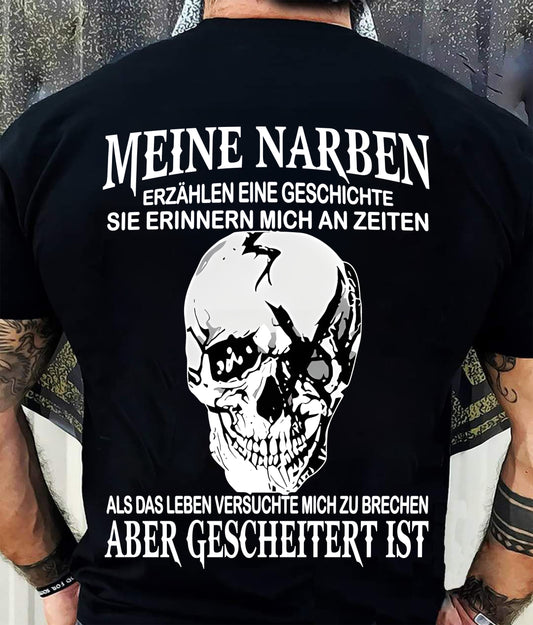 MEINE NARBEN ERZÄHLEN EINE GESCHICHTE - T-SHIRT FÜR HERREN - DONN01 (SKU2605-421-00)