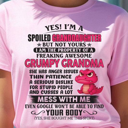 Yes! I'm A Spoiled Granddaughter - Gift For Grandson And Granddaughter From Grandma - DONN00 (SKU09-96-00)