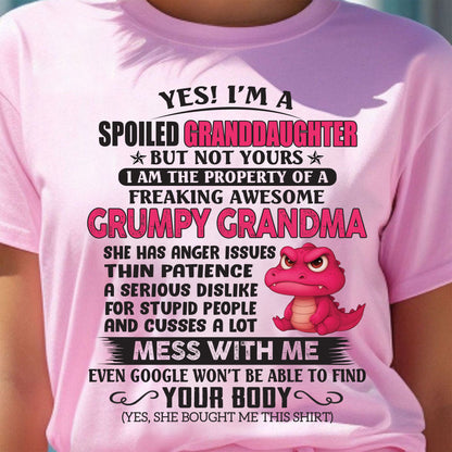 Yes! I'm A Spoiled Granddaughter - Gift For Grandson And Granddaughter From Grandma - DOAN00 (SKU09-96-00)