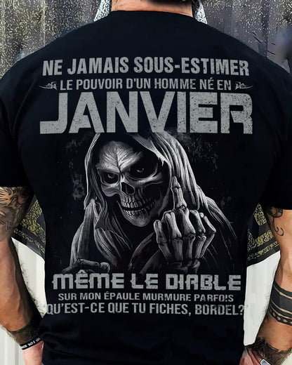 LE POUVOIR D’UN HOMME NÉ EN – T-SHIRT POUR HOMME – DONN01 (SKU08-61-01)
