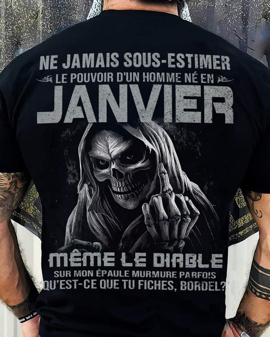 LE POUVOIR D’UN HOMME NÉ EN – T-SHIRT POUR HOMME – DONN01 (SKU08-61-01)