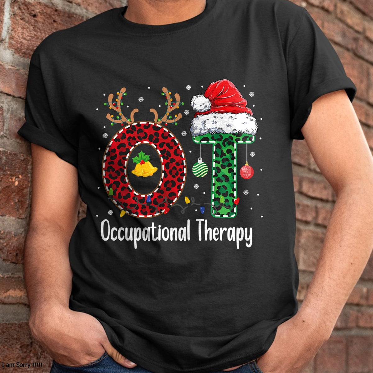 Occupational Therapy Christmas santa hat OT Therapist T-Shirt - Christmas Unisex T-Shirt/Hoodie/Sweatshirt - HNDS00
