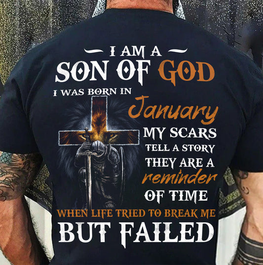 January - I Am A Son Of God - T Shirt For Man - DONN01 (SKU2605-57-01)