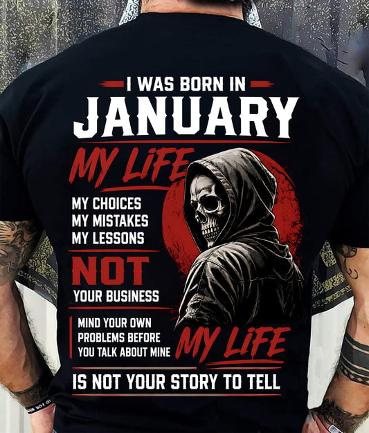 JANUARY - MY LIFE - T SHIRT FOR MAN - DONN01 (SKU2607-329-01)