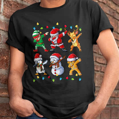 Dabbing Santa Elf Friends Christmas Boys Girls Men Xmas Dab T-Shirt - Christmas Unisex T-Shirt/Hoodie/Sweatshirt - HNDS00