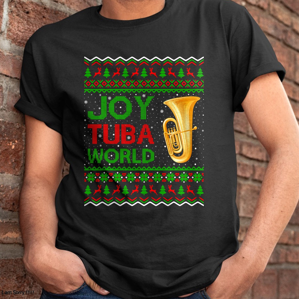 Joy Tuba World Music Lover Xmas Gift Ugly Tuba Christmas T-Shirt - Christmas Unisex T-Shirt/Hoodie/Sweatshirt - HNDS00