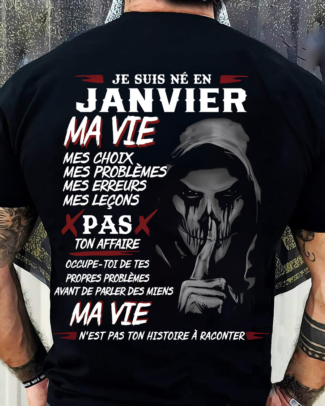 MA VIE – T-shirt pour homme – DONN01 (SKU12-269-01)