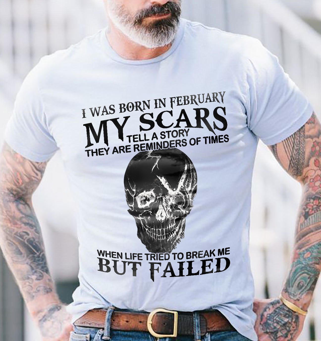 FEBRUARY - MY SCARS – T-SHIRT FOR MAN – DONN02 (SKU2608-413-02)