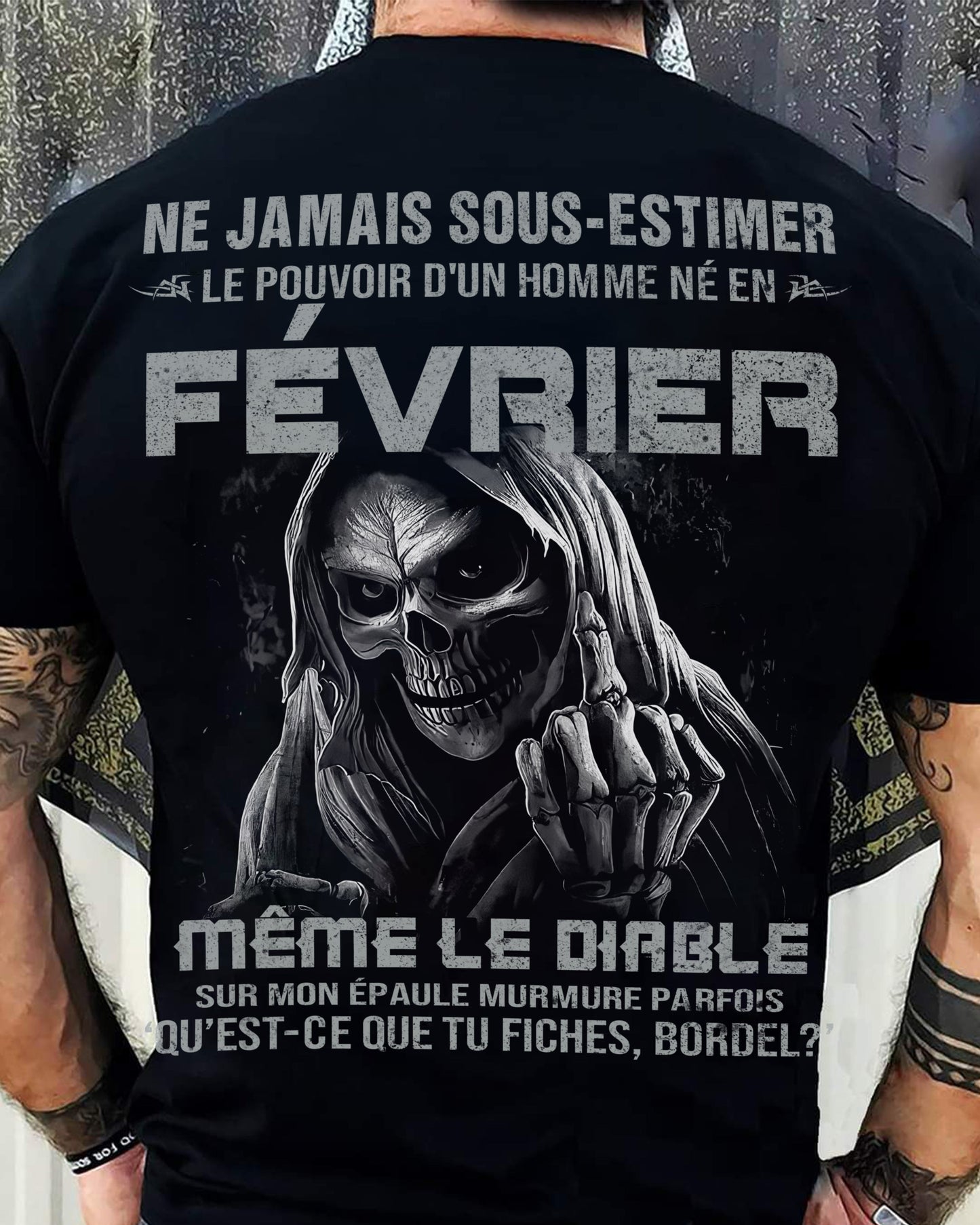 LE POUVOIR D’UN HOMME NÉ EN – T-SHIRT POUR HOMME – DONN02 (SKU08-61-02)