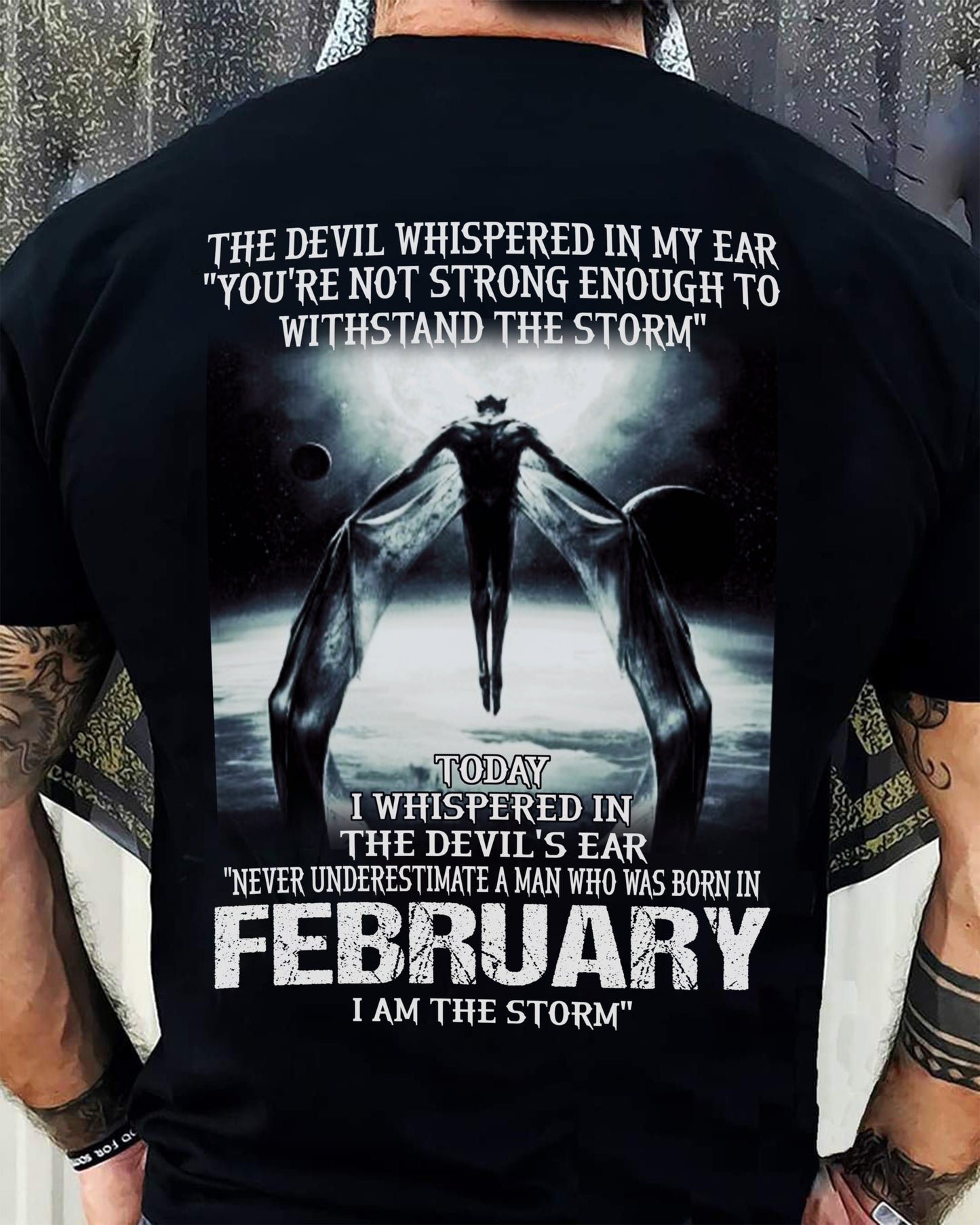 FEBRUARY - THE DEVIL WHISPERED IN MY EAR - T-SHIRT FOR MAN - DONN02 (SKU08-35-02)