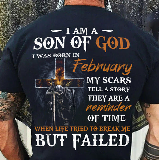 February - I Am A Son Of God - T Shirt For Man - DONN02 (SKU2605-57-02)