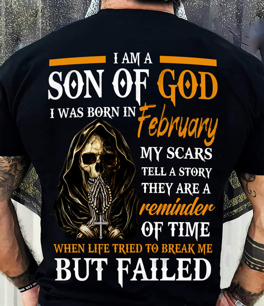 FEBRUARY - I AM A SON OF GOD - T SHIRT FOR MAN - DONN02 (SKU2607-143-02)