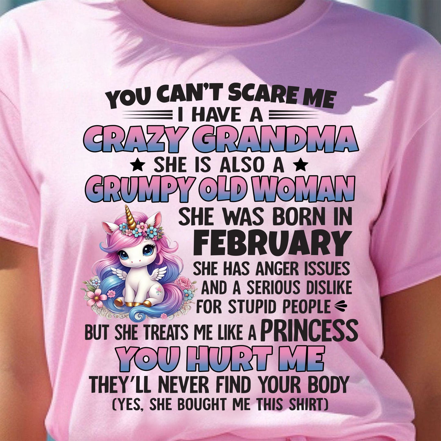 You Can’t Scare Me I Have A Crazy Grandma - Gift For Grandson And Granddaughter From Grandma - DOAN02 (SKU09-106-02)