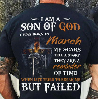 March - I Am A Son Of God - T Shirt For Man - DONN03 (SKU2605-57-03)