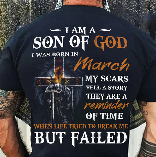 March - I Am A Son Of God - T Shirt For Man - DONN03 (SKU2605-57-03)