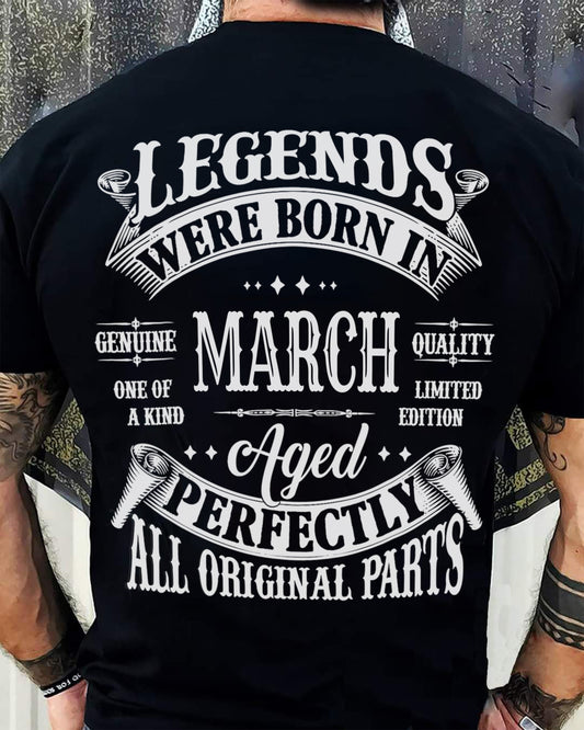 LEGENDS WERE BORN IN MARCH - T-SHIRT FOR MAN - DONN03 (SKU08-37-03)
