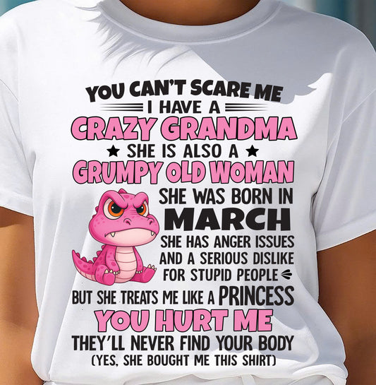 You Can’t Scare Me - Gift For Grandson And Granddaughter From Grandma - DONN03 (SKU09-130-03)