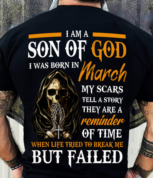 MARCH - I AM A SON OF GOD - T SHIRT FOR MAN - DONN03 (SKU2607-143-03)