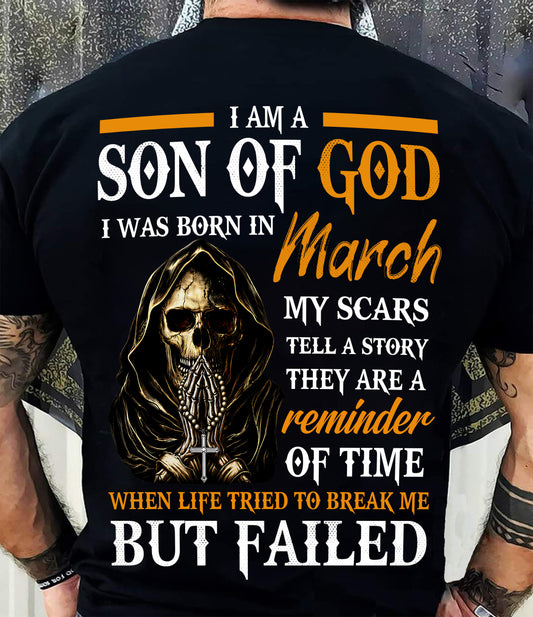 MARCH - I AM A SON OF GOD - T SHIRT FOR MAN - DONN03 (SKU2607-143-03)