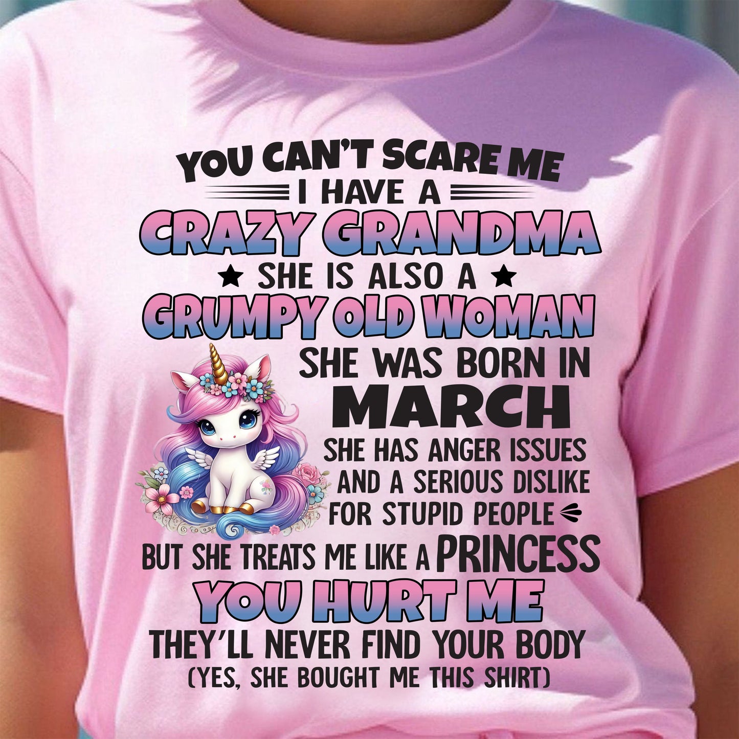 You Can’t Scare Me I Have A Crazy Grandma - Gift For Grandson And Granddaughter From Grandma - DOAN03 (SKU09-106-03)