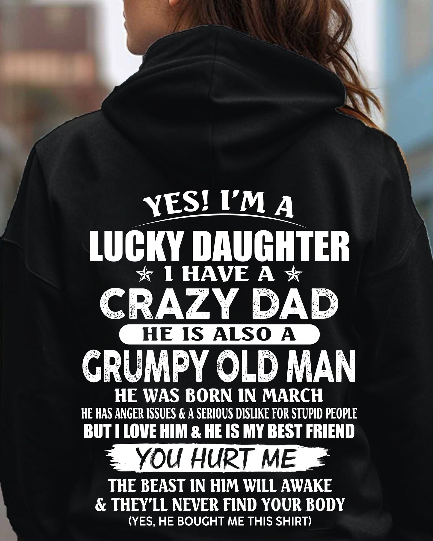 March - Awesome Grumpy Old Dad - Special gift for your daughter From Dad - EBIL03 (SKU10-50-03)