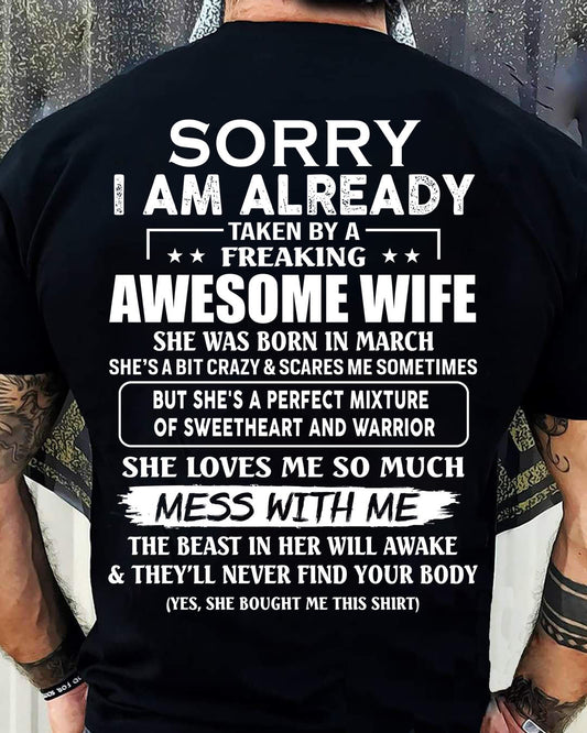 wife March - Perfect gift for husband from wife - EBIL03 (SKU68-86-03)