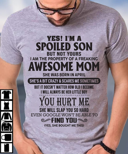 April - Awesome Mom - Perfect gift for son From Mom - ebil04 (SKU-MS01-04)