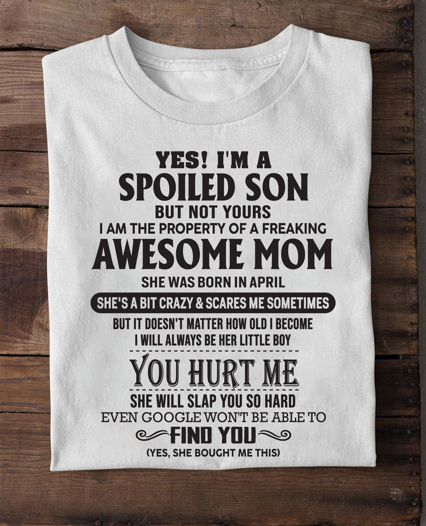 April - Awesome Mom - Perfect gift for son From Mom - ebil04 (SKU-MS01-04)