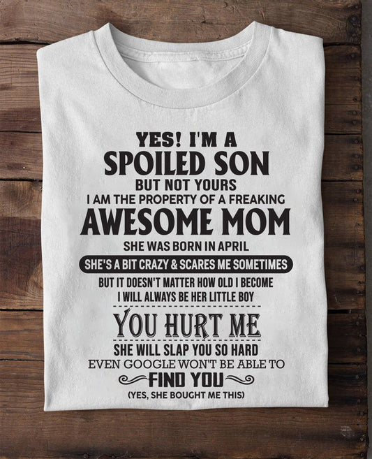 April - Awesome Mom - Perfect gift for son From Mom - ebil04 (SKU-MS01-04)