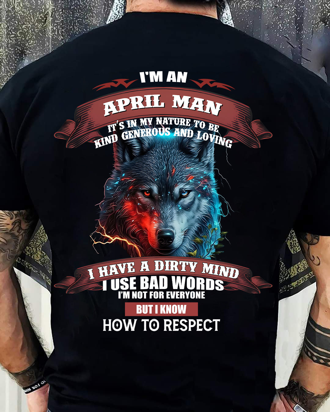 APRIL - KNOW HOW TO RESPECT - BIRTHDAY T-SHIRT FOR MEN - EBIL04 (SKU12-162-04)