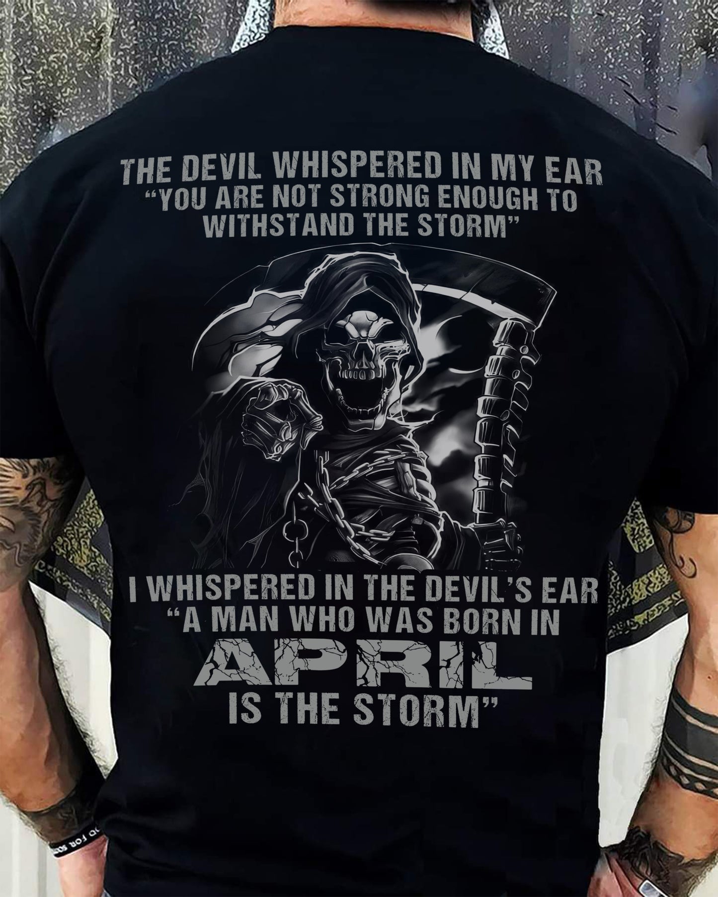 April - The Devil Whispered In My Ear - T-Shirt For Man - DONN04 (SKU08-87-04)