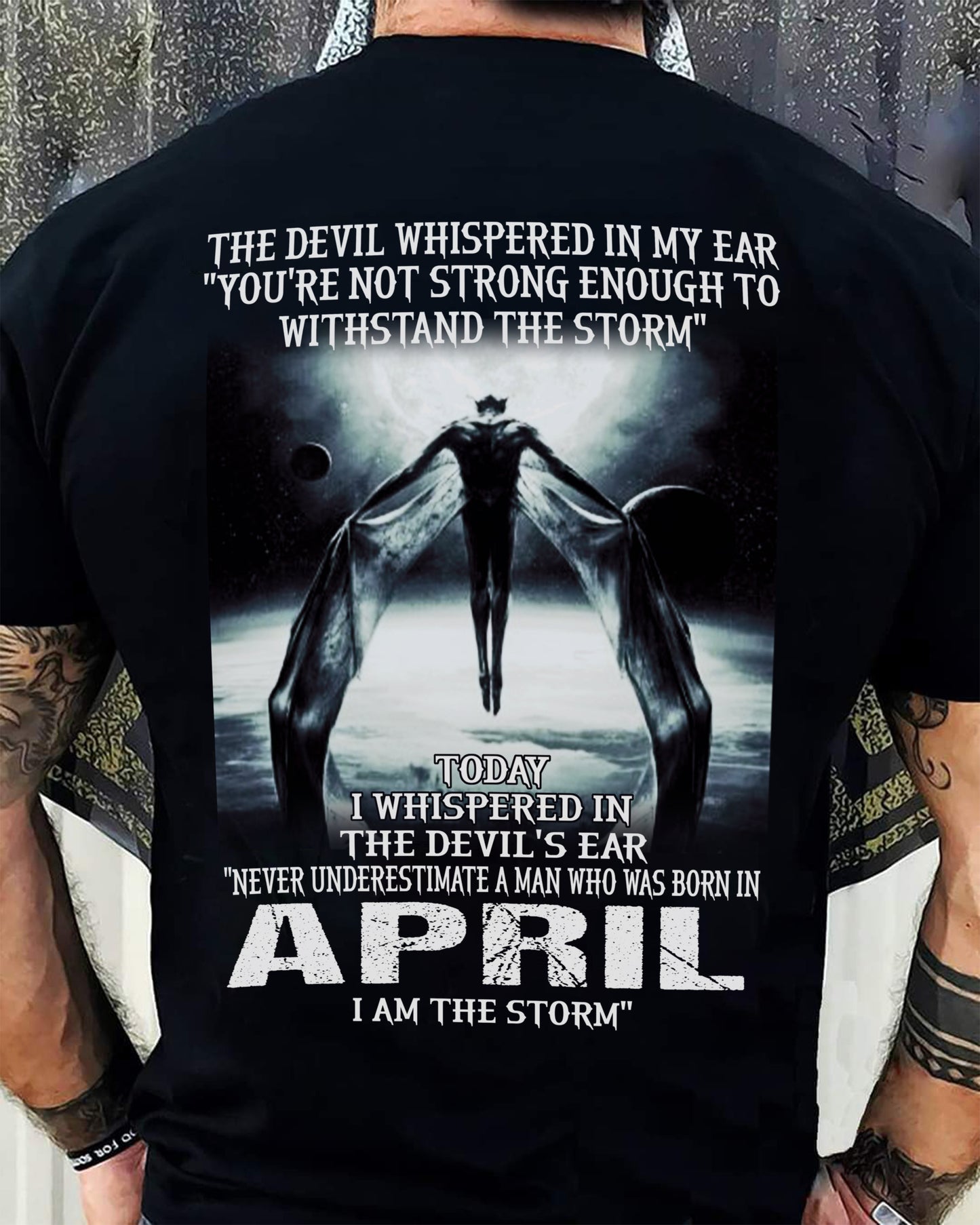 APRIL - THE DEVIL WHISPERED IN MY EAR - T-SHIRT FOR MAN - DONN04 (SKU08-35-04)