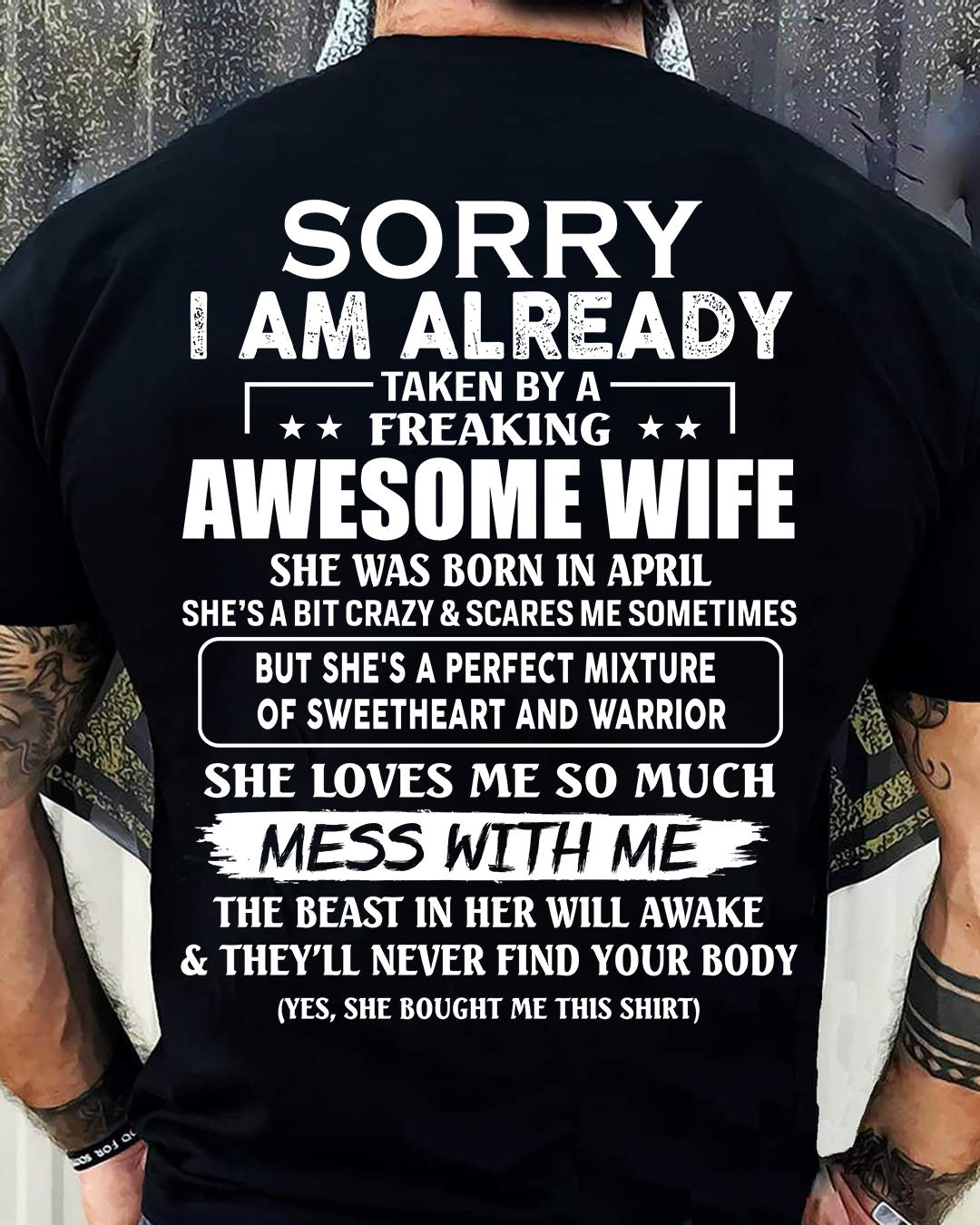 Wife Aril - Perfect gift for husband From Wife - EBIL04 (SKU68-86-04)