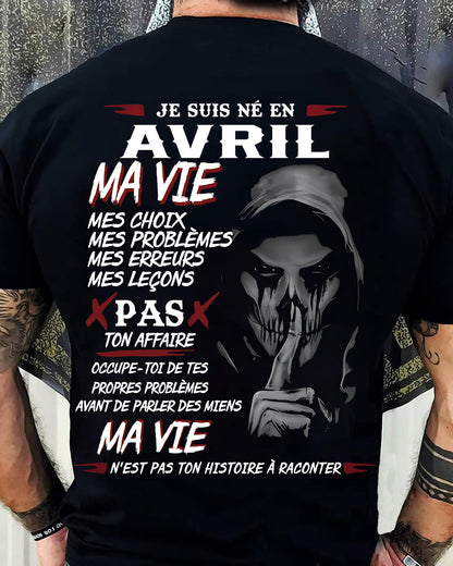 MA VIE – T-shirt pour homme – DONN04 (SKU12-269-04)