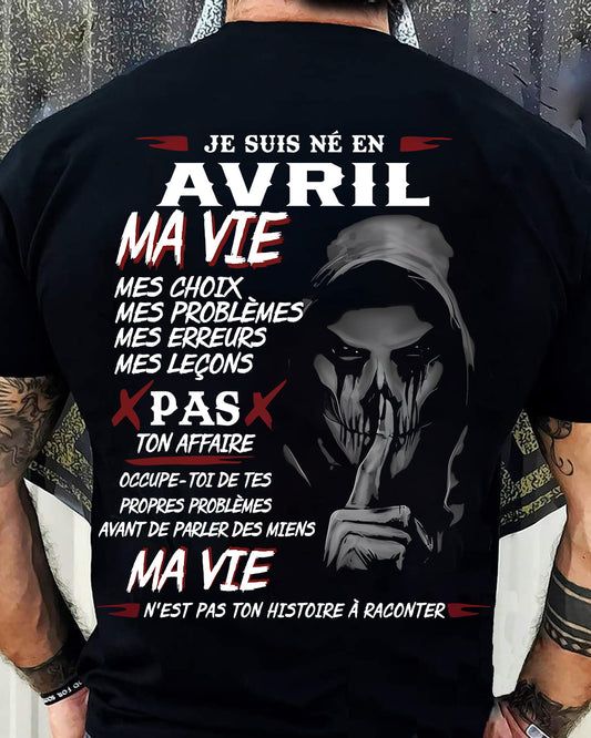 MA VIE – T-shirt pour homme – DONN04 (SKU12-269-04)