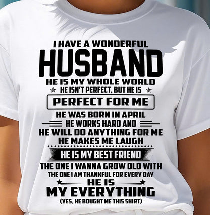 April – I Have A Wonderful Husband – Gift For Wife From Husband – DOAN04 (SKU12-314-04)