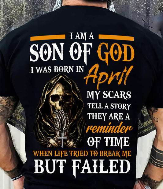 APRIL - I AM A SON OF GOD - T SHIRT FOR MAN - DONN04 (SKU2607-143-04)