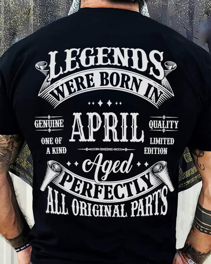 LEGENDS WERE BORN IN APRIL - T-SHIRT FOR MAN - DONN04 (SKU08-37-04)