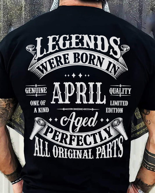 LEGENDS WERE BORN IN APRIL - T-SHIRT FOR MAN - DONN04 (SKU08-37-04)