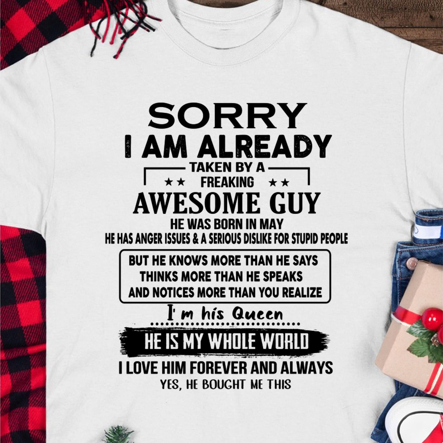 May - Awesome Guy - Perfect gift for your girlfriend or wife from Husband - Ebil05 (SKUT08-11-05)