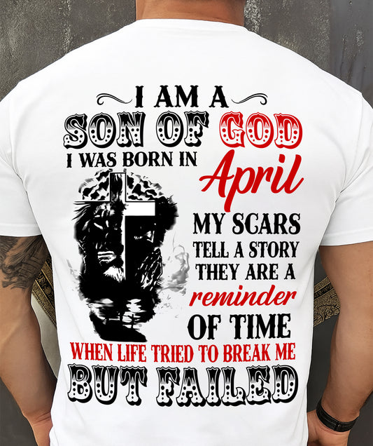 April - I Am A Son Of God – T Shirt For Man – DONN04 (SKU2604-189-04)