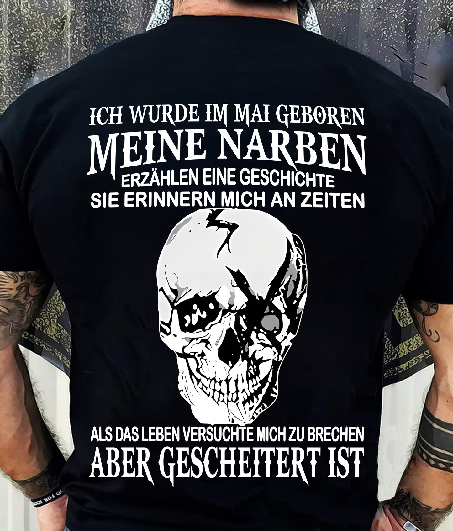 MEINE NARBEN ERZÄHLEN EINE GESCHICHTE - T-SHIRT FÜR HERREN - DONN05 (SKU2605-421-05)