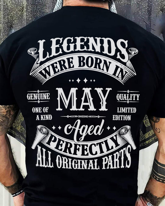 LEGENDS WERE BORN IN MAY - T-SHIRT FOR MAN - DONN05 (SKU08-37-05)